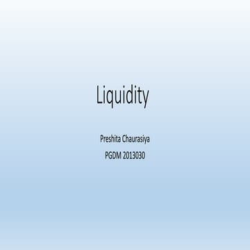 Liquidity market microstructure