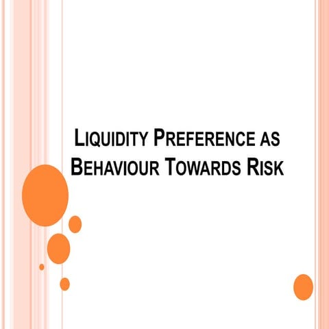 Liquidity preference as behaviour towards risk-Jurnal Tobin | PPTX
