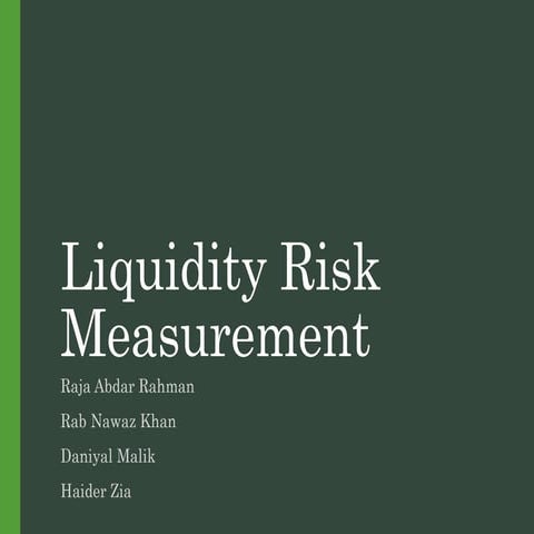 Liquidity Risk Measurement