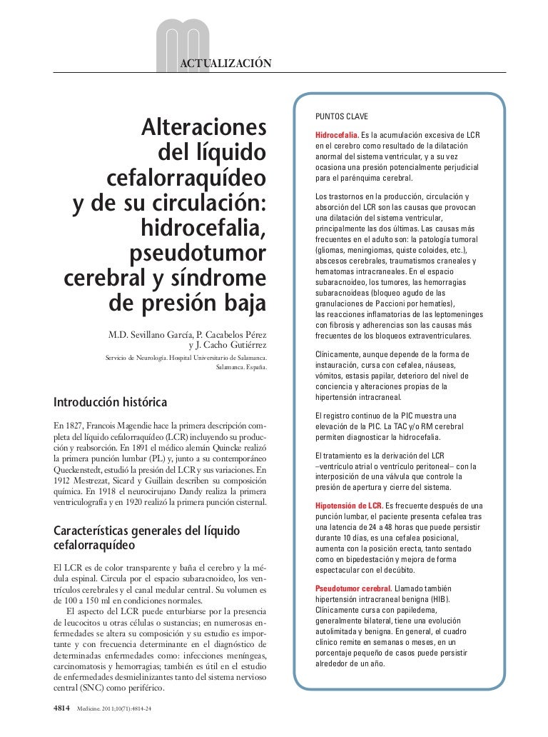 Presión de apertura del líquido cefalorraquídeo (csf)