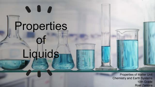 Properties of Liquids