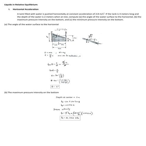 Liquids in relative equilibrium
