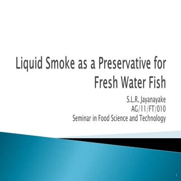 Liquid smoke as a preservative for fresh water