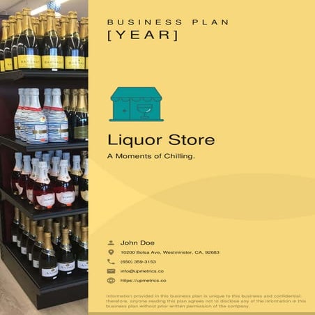 Liquor Store Business Plan Example | Upmetrics