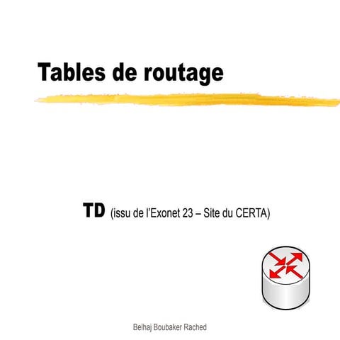 Lire les tables de routage