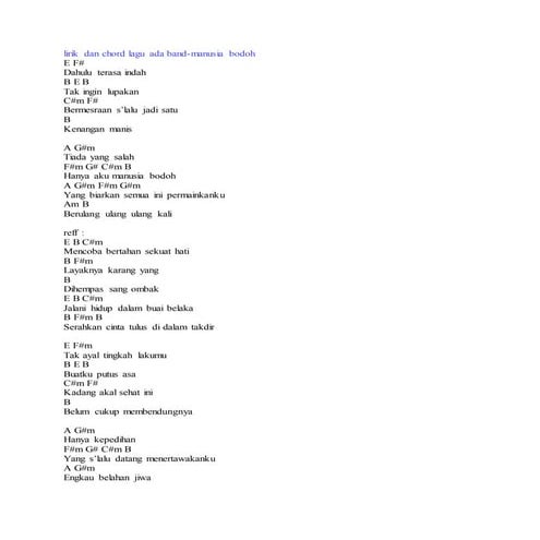 Buku kumpulan lirik lagu indonesia + kunci gitar