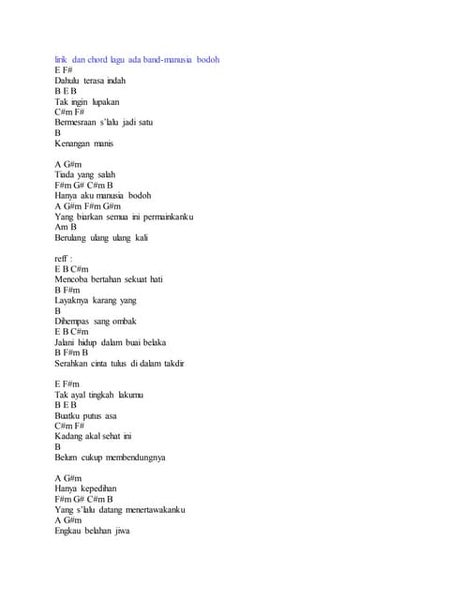 Chord Tiba Tiba Semua Berubah Buku kumpulan lirik lagu indonesia + kunci gitar