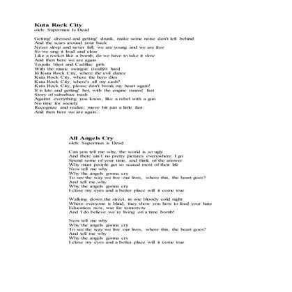 Lirik lagu superman is dead