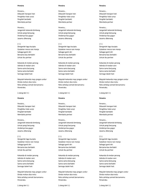 Lirik lagu patriotik