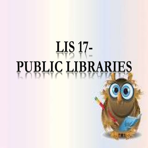 Lis 17 -public libraries: Governance of Public Libraries