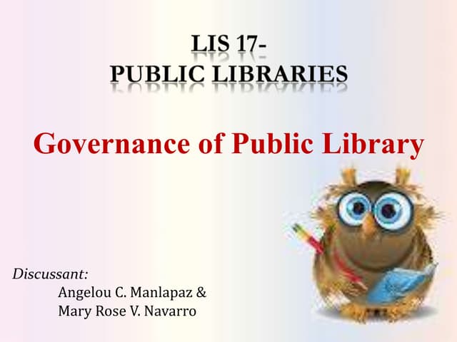 Lis 17: The Governance of Public Library