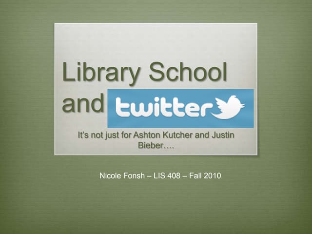 Twitter for Library School