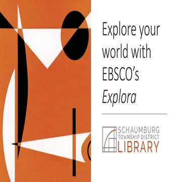 Explore Your World with EBSCO's Explora
