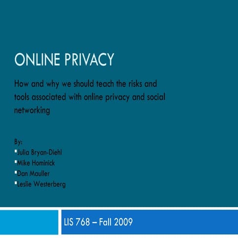 Lis 768 Privacy Presentation
