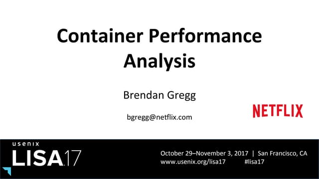 LISA17 Container Performance Analysis