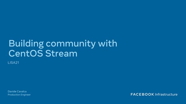 Building community with CentOS Stream