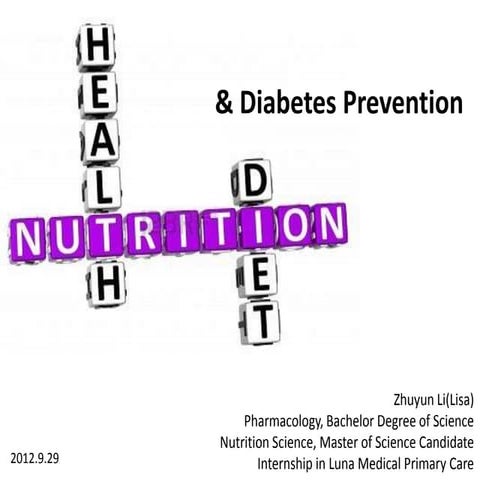 Lisa heath nutrition diet and diabetes prevention lisa