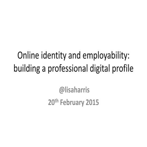 online identity & employability feb 2015