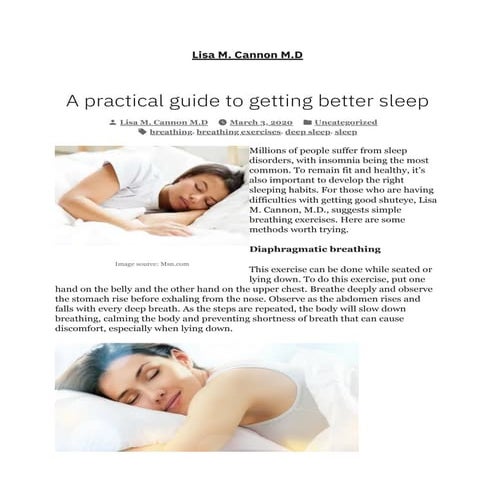 Sleep breathing disorders and how to manage them | PDF