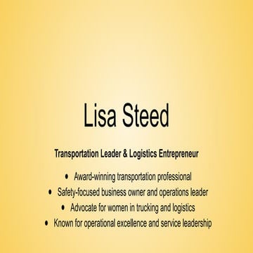 Lisa Steed: Leadership, Safety, and Innovation in Transportation ...