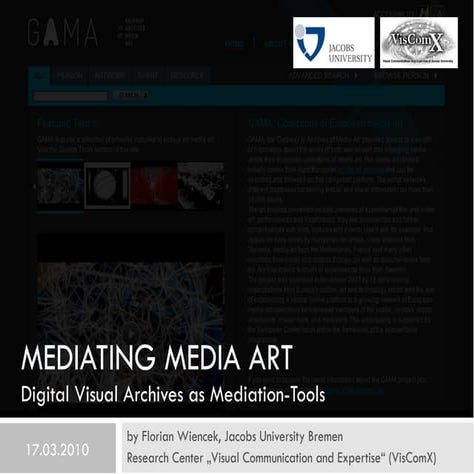 Mediating Media Art. Digital Visual Archives as Mediation-Tools