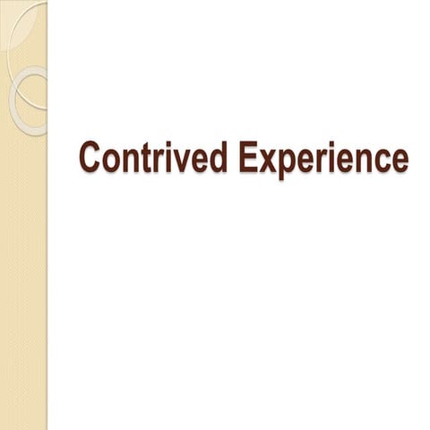 Contrive Experiences prepared By Liselle Bautista