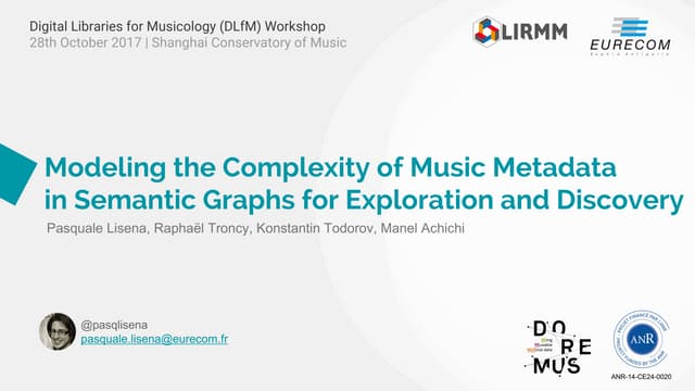 Modeling the Complexity of Music Metadata in Semantic Graphs for Exploration ...