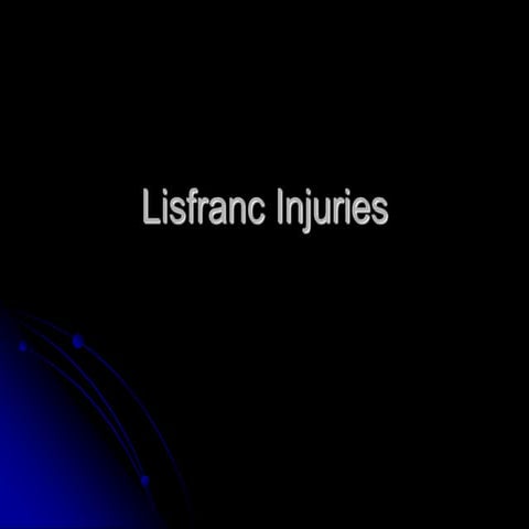 Lisfranc fractures