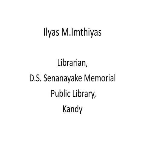 Diploma In Library Science Level II Information & Communication Technology D1