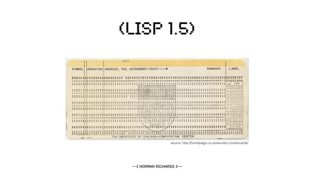 Lisp 1.5 - Running history