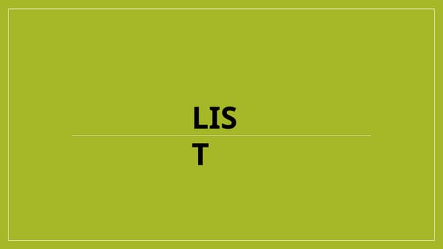 python lists with examples and explanation  python lists with examples and ex...