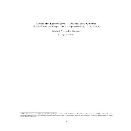 Graph Theory - Exercises - Chapter 2