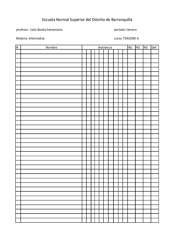 Lista de Asistencia