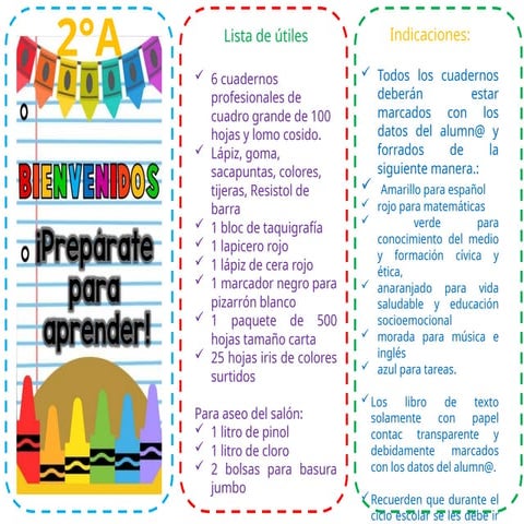 Lista de Utiles Escolares 2o GRADO NEM.pptx