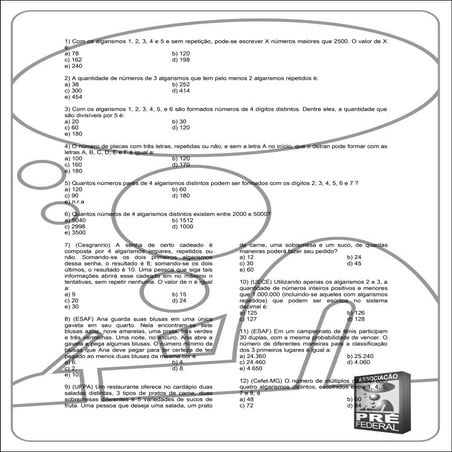 ANÁLISE COMBINATÓRIA