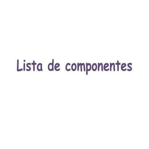 Lista de componentes