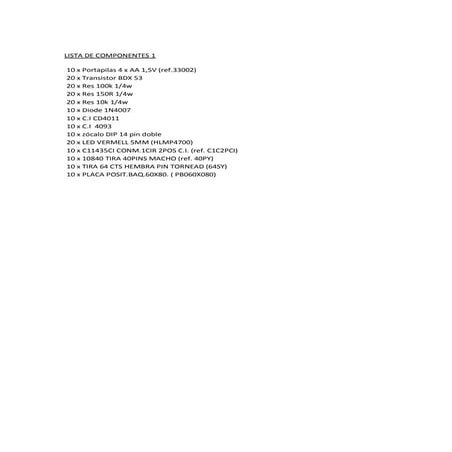 Lista de componentes 1