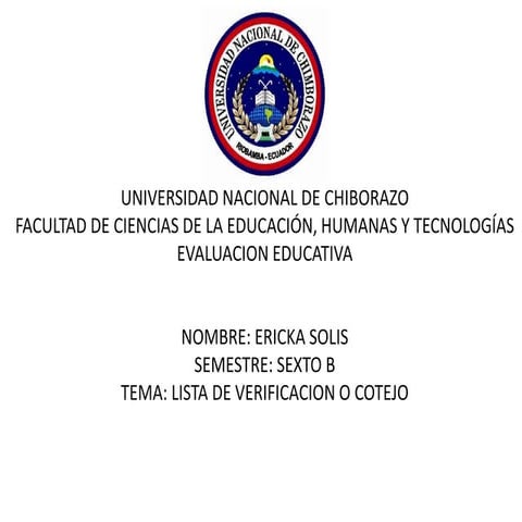 Lista de cotejo 