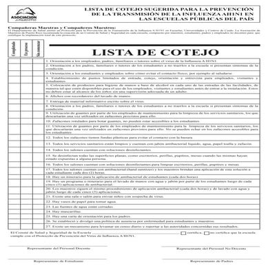 Lista cotejo escuelas