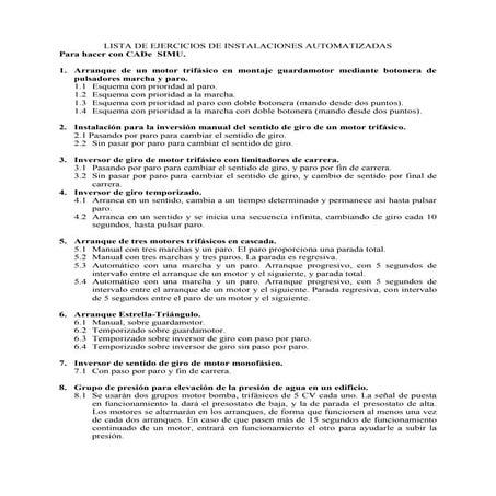 Lista de ejercicios ca de simu