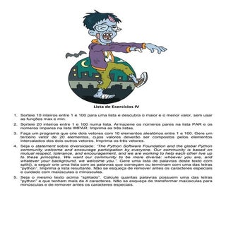 Lista de exercícios IV python para zumbis