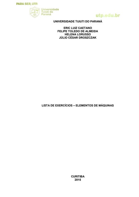 Lista de exercicios elementos de má...