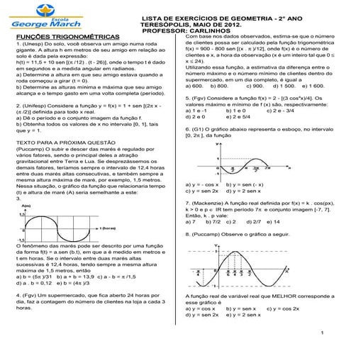 Exercícios sobre funções trigonométricas - Brasil Escola completo.pdf