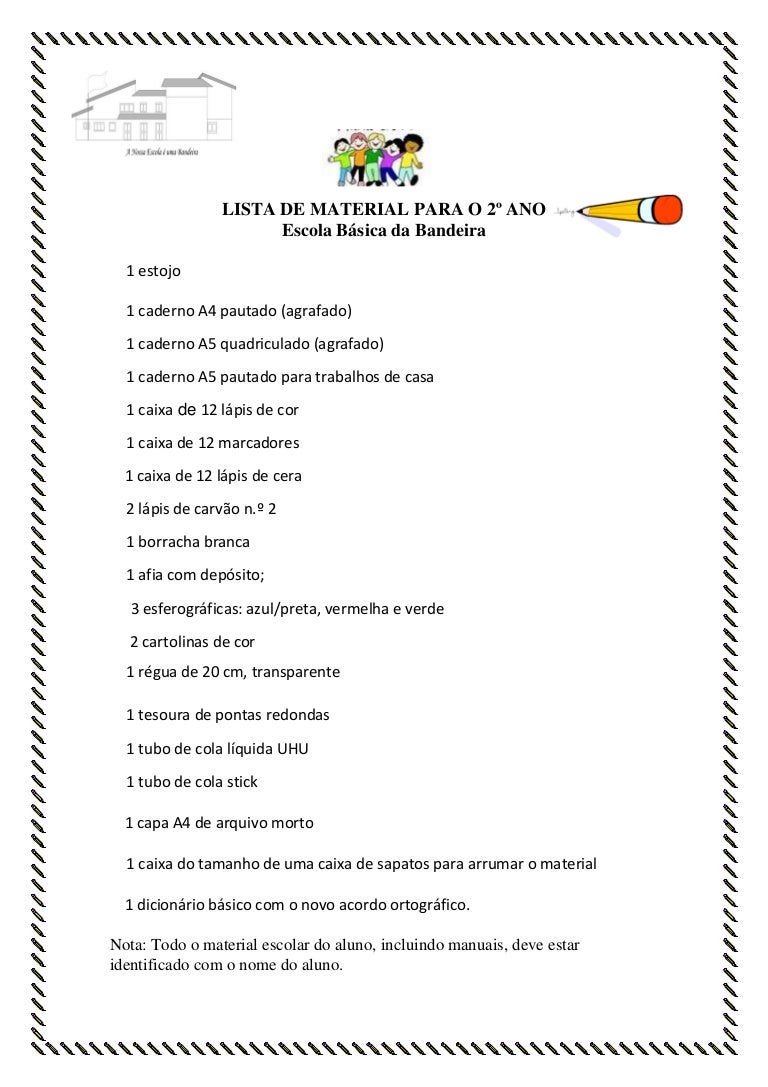 Lista De Material Escolar Para 1 Ano Do Ensino Fundamental Lista De Material Escolar Para 1 Ano Ensino Medio - Compartilhar Ensino