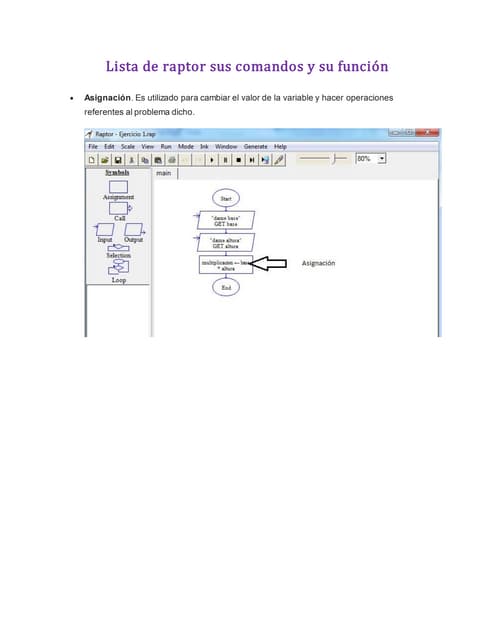Lista de raptor sus comandos y su función | PDF