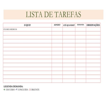 Lista de tarefas do coachee | DOC