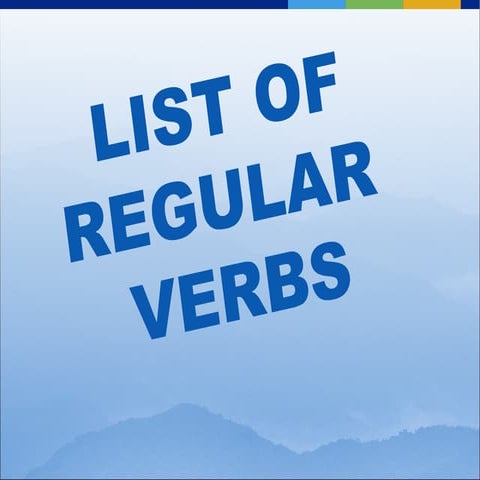 Lista de verbos regulares
