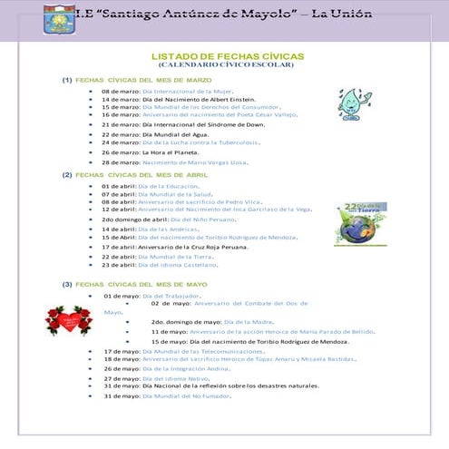 Listado de fechas cívicas   copia