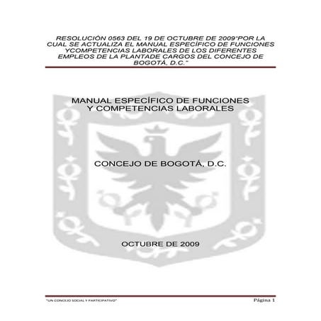 Listado de funciones