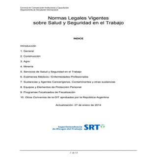 Listado saludseguridadtrabajo